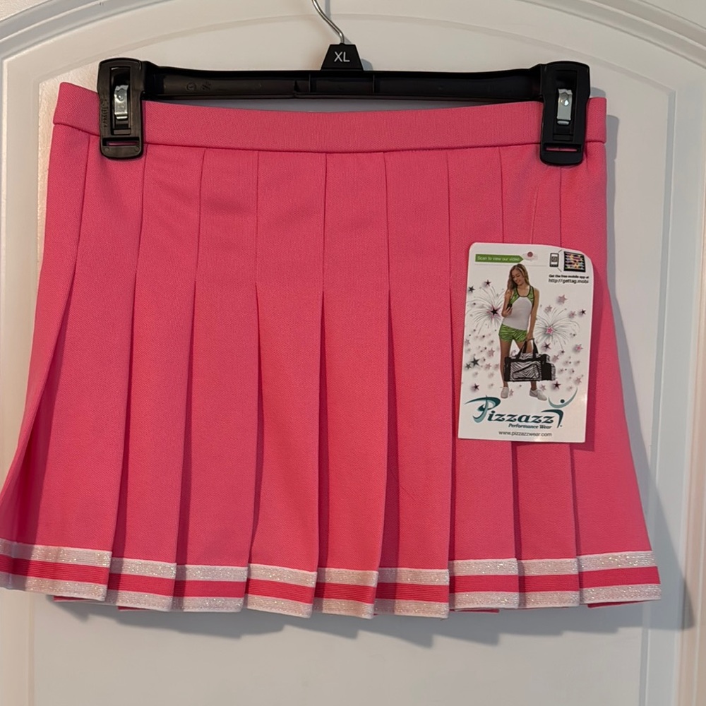Pink and White Mini Skater Skirt